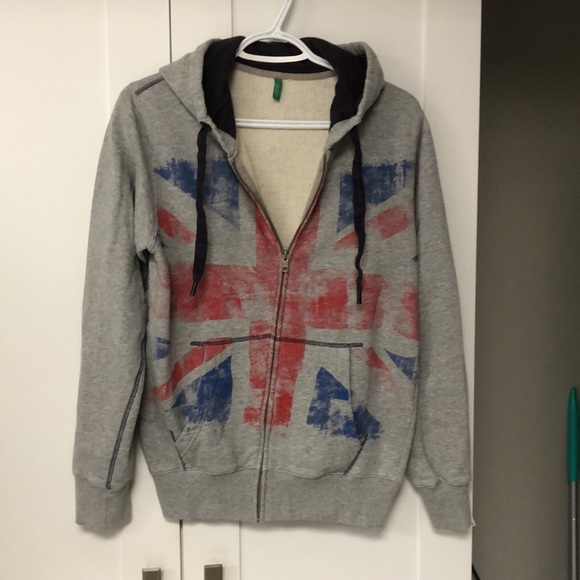 Vintage United colours of Benetton British house flag sweatshirt - Picture 1 of 9